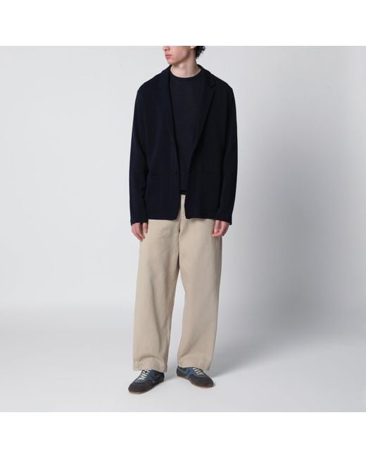 Roberto Collina Black Cotton Cardigan Jacket for men