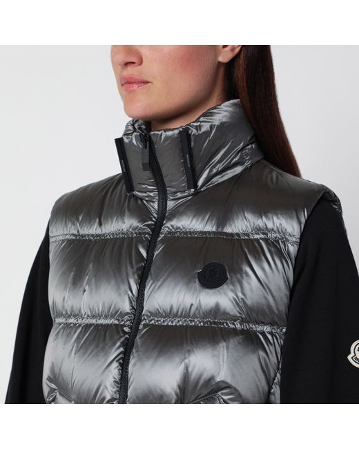 Moncler Black Fluidite Metallic Padded Vest