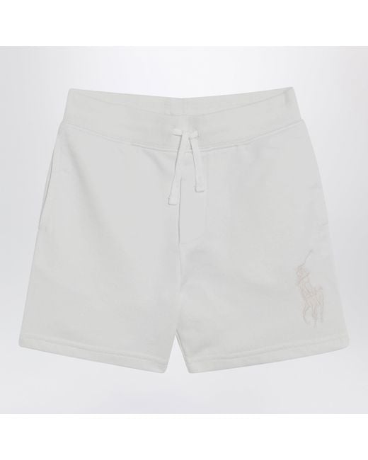 Polo Ralph Lauren White Shorts With Embroidered Logo for men