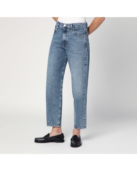 FRAME Blue Washed-Effect Jeans Recycled Material