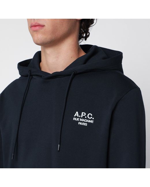 A.P.C. Blue Cotton Hoodie for men