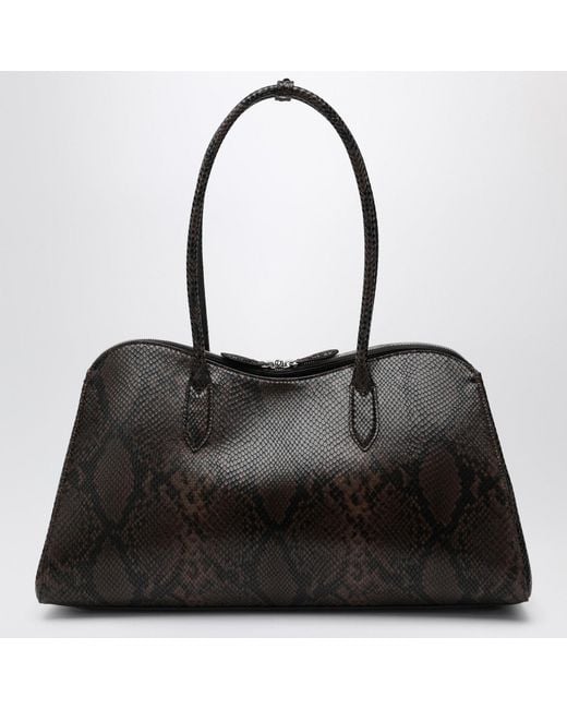 Stella McCartney Black Espresso Snake-Effect Ryder Tote Bag