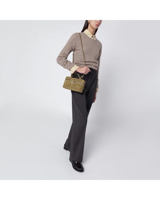 Bottega Veneta Green Bang Bang Vanity Case Mud Suede Bag
