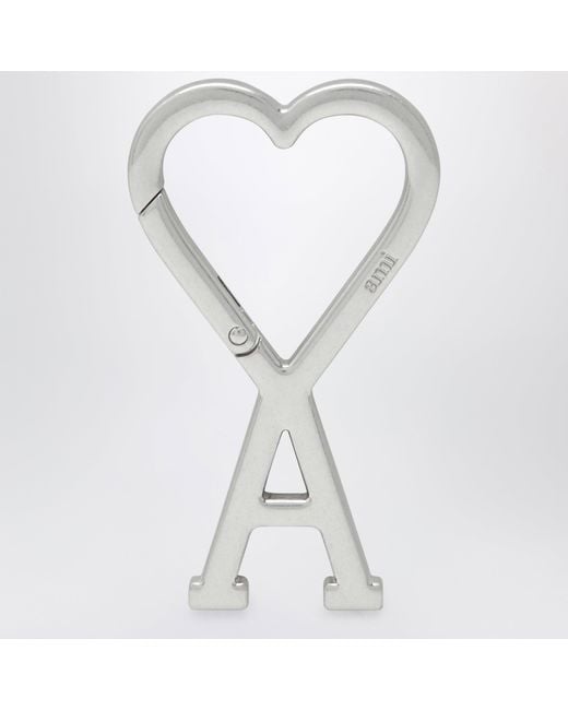 AMI White Ami De Caur Carabiner Keyring for men