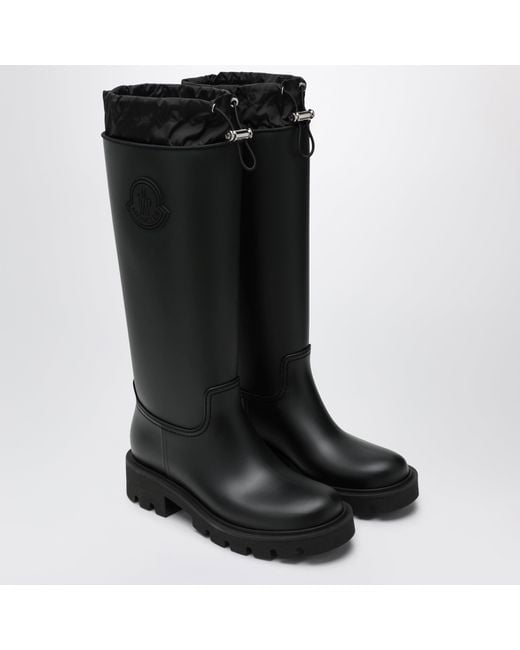 Moncler Black Kickstream High Rain Boots
