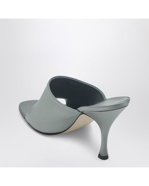 Gucci Gray Ocean Satin Slider Sandal