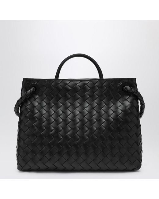 Borsa andiamo media nera di Bottega Veneta in Black