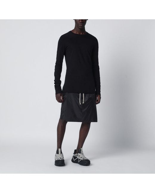 Moncler Black Drawstring Kilt Shorts for men