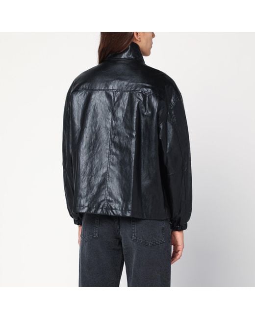 DUNST Black Faux Leather Zip Jacket