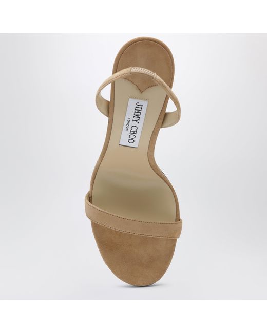 Jimmy Choo White Jenn 100 Suede Sandals