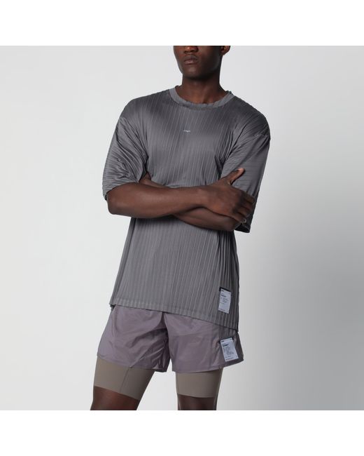 Satisfy Gray Auralite Pleated T-Shirt for men