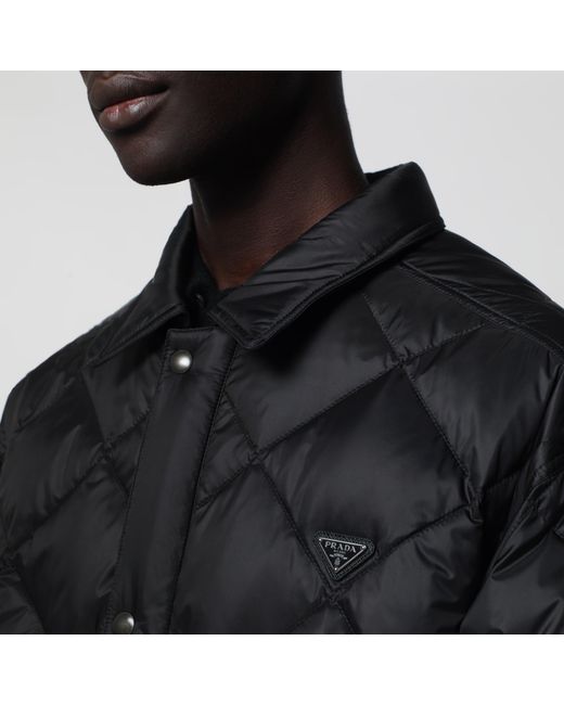 Prada Black Quilted Re-Nylon Jacket for men