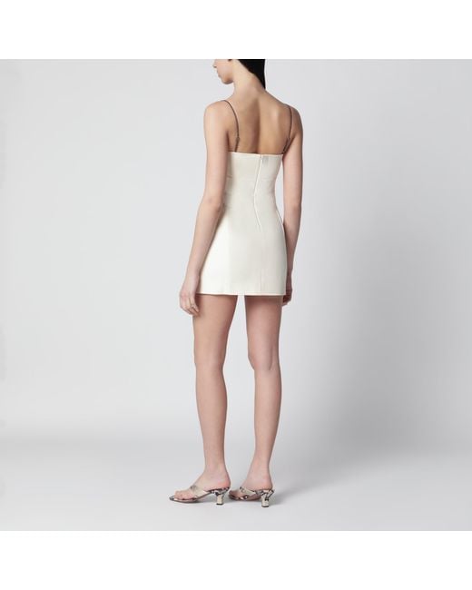 Entire studios White Cotton Mini Dress With Straps