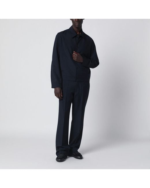 Prada Blue Wool And Mohair Jacket for men