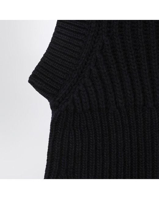 Balaclava in lana navy scuro di IVY & OAK in Black