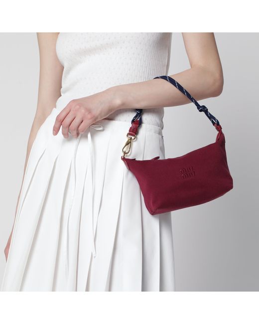 Miu Miu Red Cherry/Baltic Gabardine Pouch