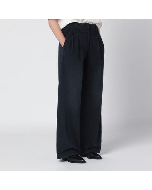 Golden Goose Deluxe Brand Blue Wide-Leg Trousers