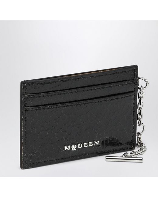 McQueen Black Card Case for men