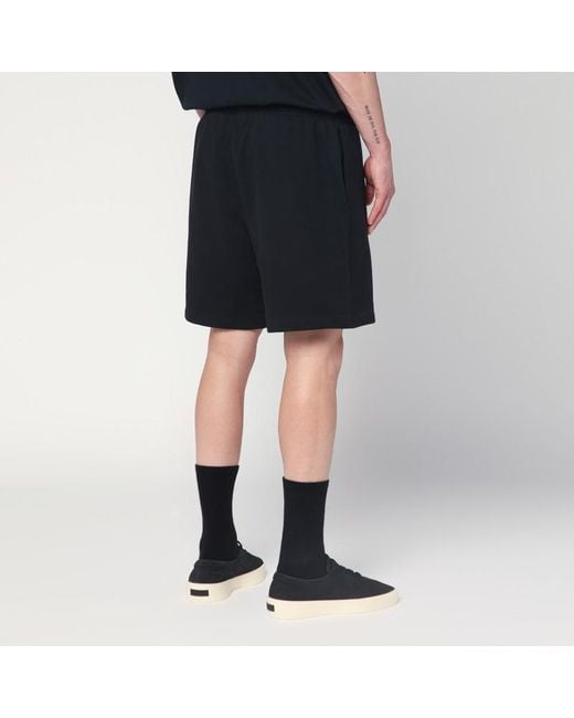 Fear Of God Black Shorts With Logo for men