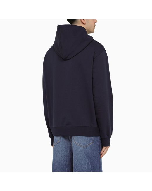 Marni Blue Hoodie With Logo On Chest for men