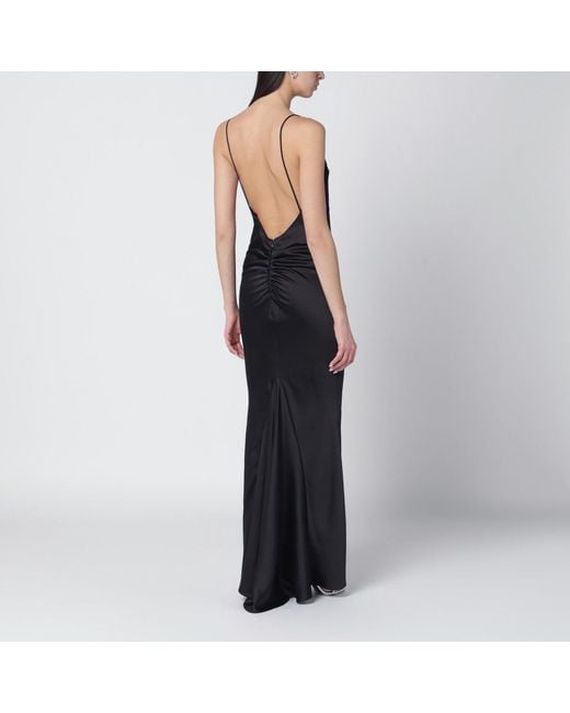 ANDAMANE Black Ninfea Dress With Back Draping