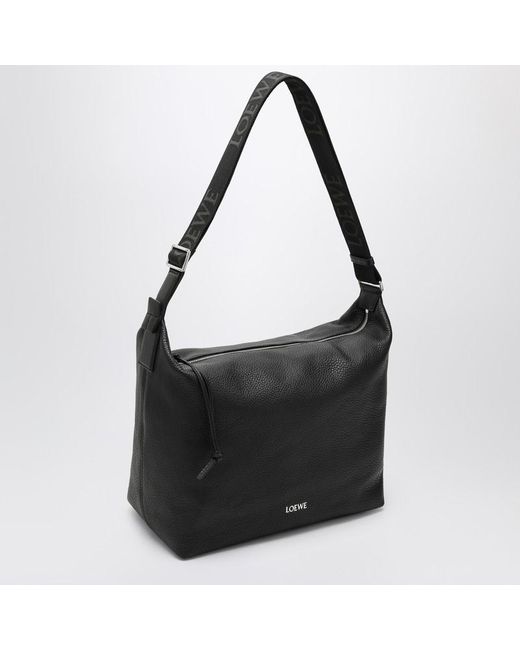 Borsa a tracolla piccola cubi nera di Loewe in Black da Uomo