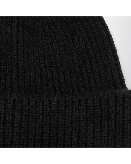 Destin Black Wool And Cashmere Beanie for men