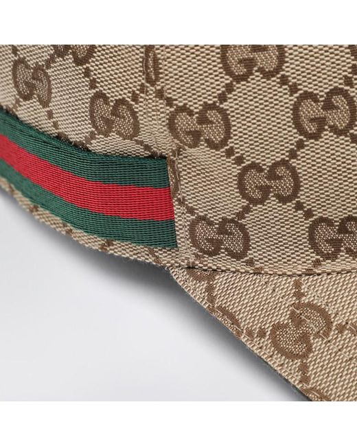 Gucci Natural Baseball Cap With Gg Pattern for men