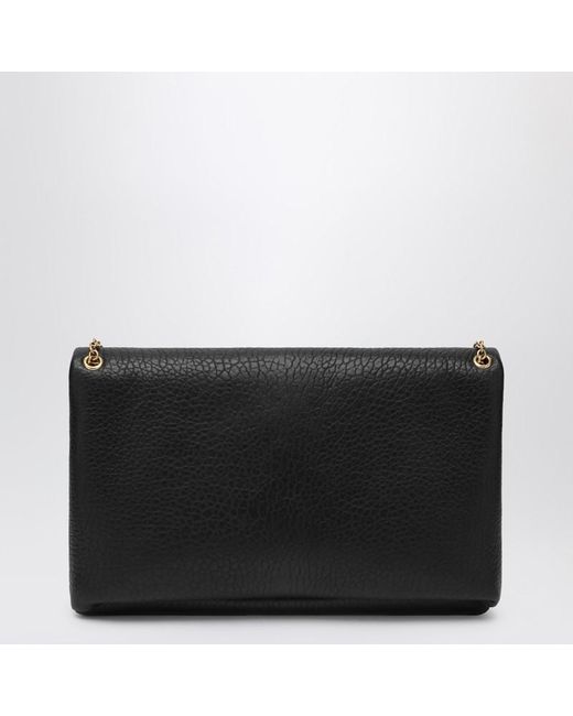 Saint Laurent Black Cassandre Xxl Schwarze Umschlagtasche Mit Kette