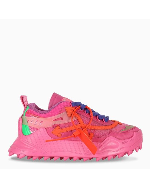 Off-White c/o Virgil Abloh Tm Fuchsia Odsy-1000 Sneakers in Pink 