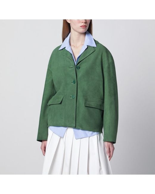 Salvatore Santoro Green Suede Jacket