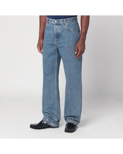 Valentino Blue Medium Jeans With Cabochons for men