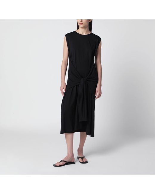 Totême Black Maxi Jersey Dress With Belt