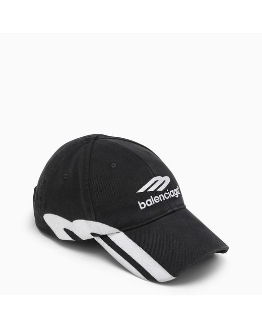 Cappello da baseball slavato con logo di Balenciaga in Black da Uomo