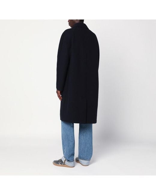 Manteau Marine À Simple Boutonnage En Laine Harris Wharf London pour homme en coloris Blue