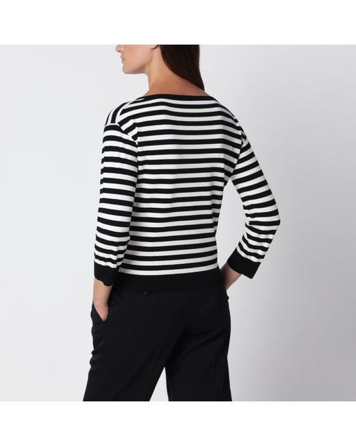 Weekend by Maxmara Black Ecru And Viscose Sweater