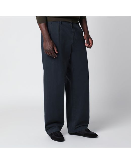 Prada Blue Cotton Trousers for men