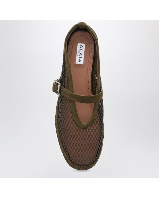 Alaïa Brown Flat Espadrilles