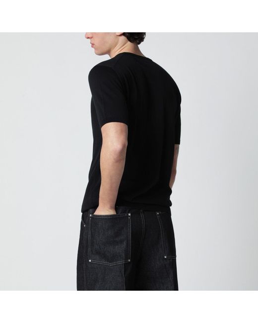 Roberto Collina Black Cotton Knit for men