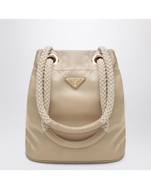 Prada Natural Mariner Small Bucket Bag