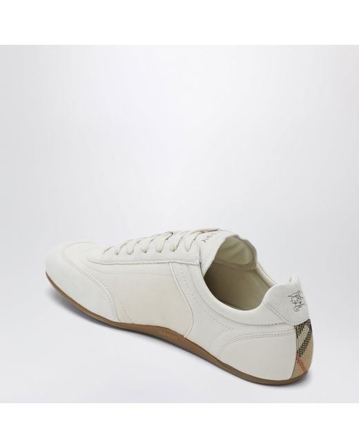 Burberry White Leather Knight Runner Trainers for men