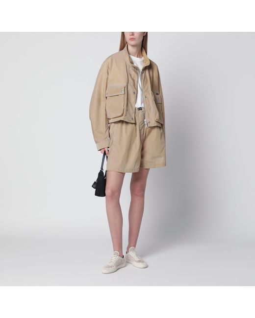 Prada Natural Short Re-Nylon Raincoat