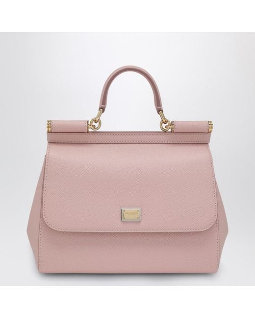 Dolce & Gabbana Pink Large Sicily Top-Handle Bag