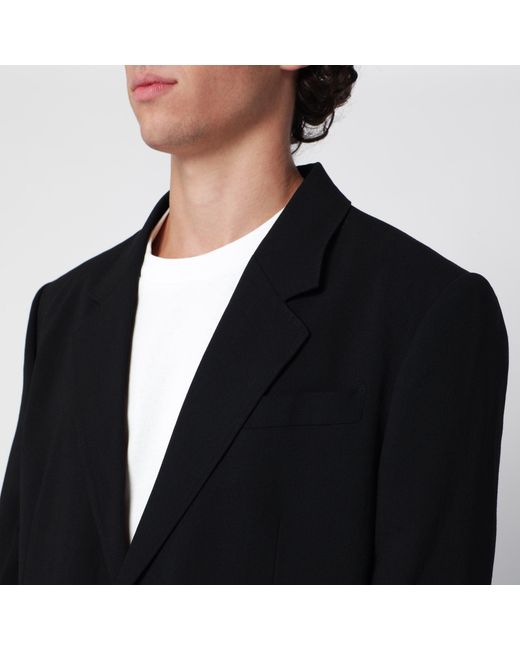 Blazer Dritto Nero di AMI in Blue da Uomo