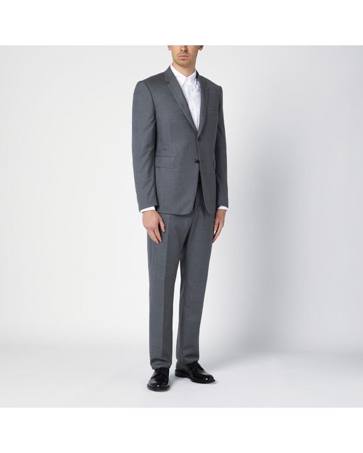 Thom Browne Gray Single-breasted Jacket In Wool for men