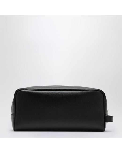 Saint Laurent Beauty Case Aus Schwarzem Genarbtem Leder in Black für Herren