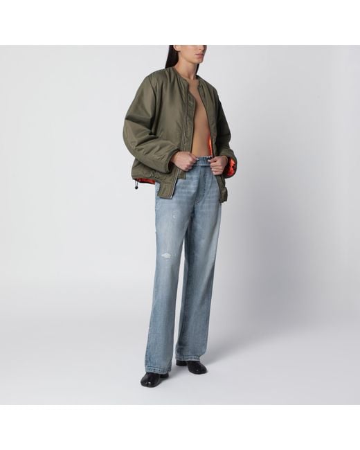 MM6 by Maison Margiela Blue Wide-Leg Jeans