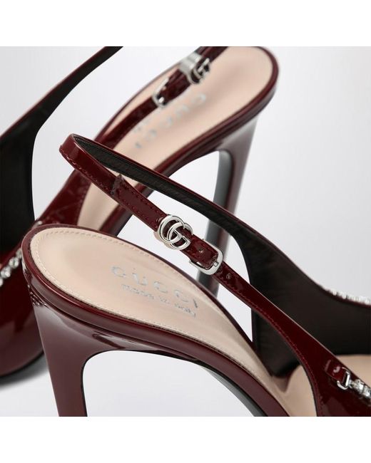Gucci Brown 105Mm Guinevere Pumps