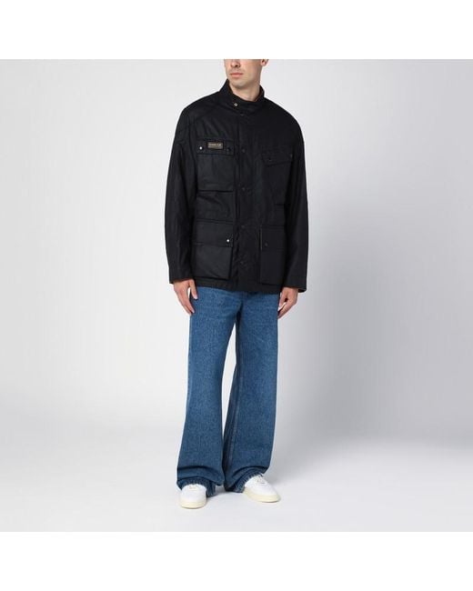 Barbour Black Waxed International Jacket for men