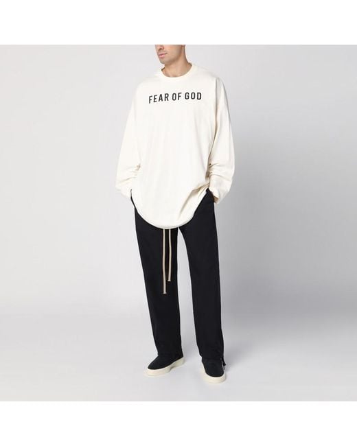 Fear Of God White Long-Sleeved Thunderbird T-Shirt for men